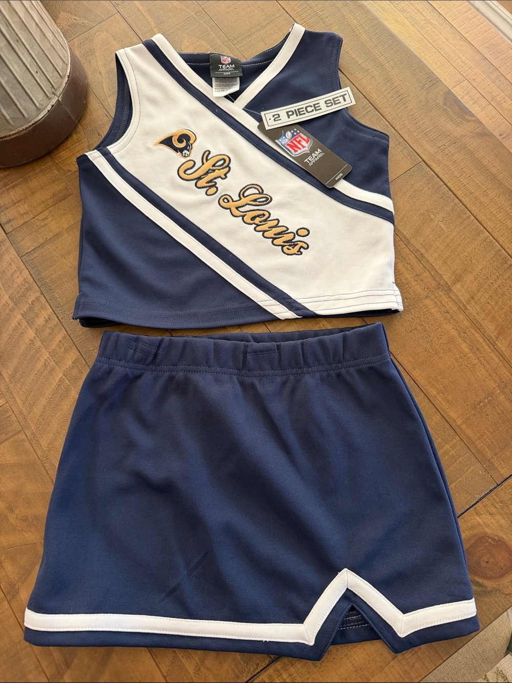 NFL St. Louis Rams Navy and White Cheer Skirt Set